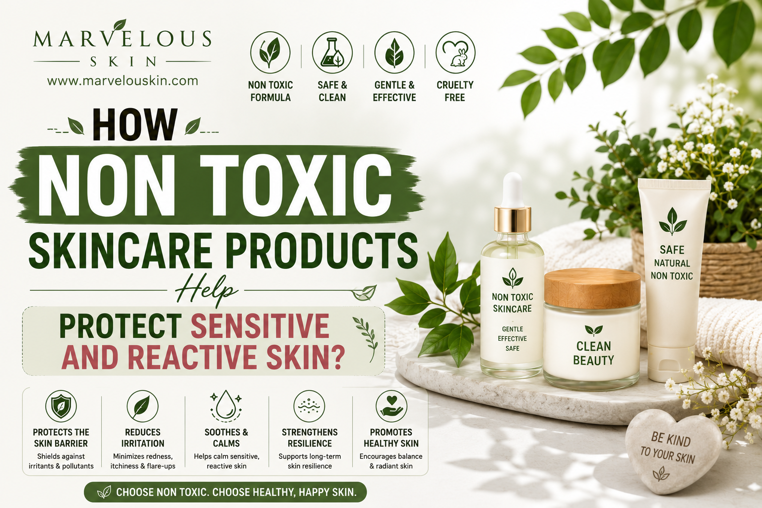 How Non Toxic Skincare Products Help Protect Sensitive and Reactive Skin?
