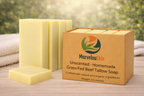 Unscented Homemade Grass Fed Beef Tallow Soap