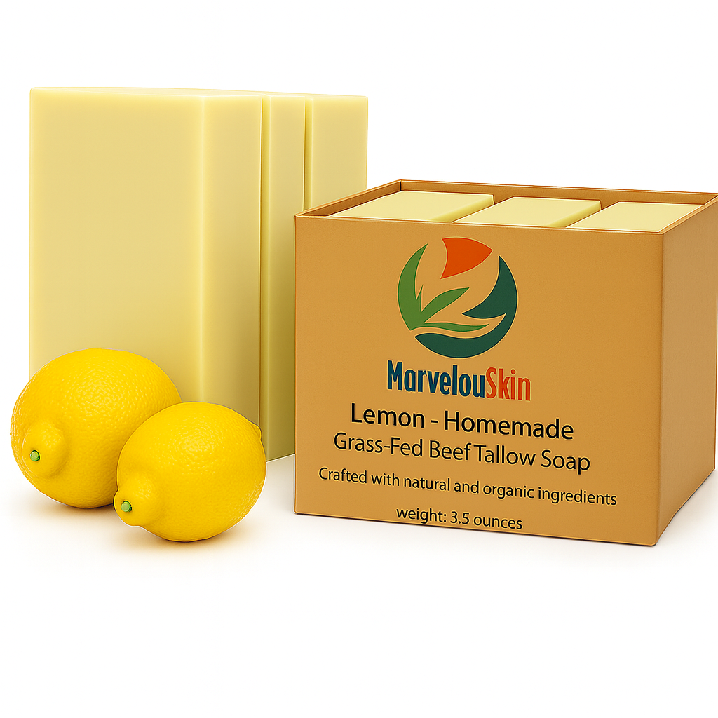 Grass-Fed Beef Tallow Soap – Natural Skincare Bar (3-Pack)