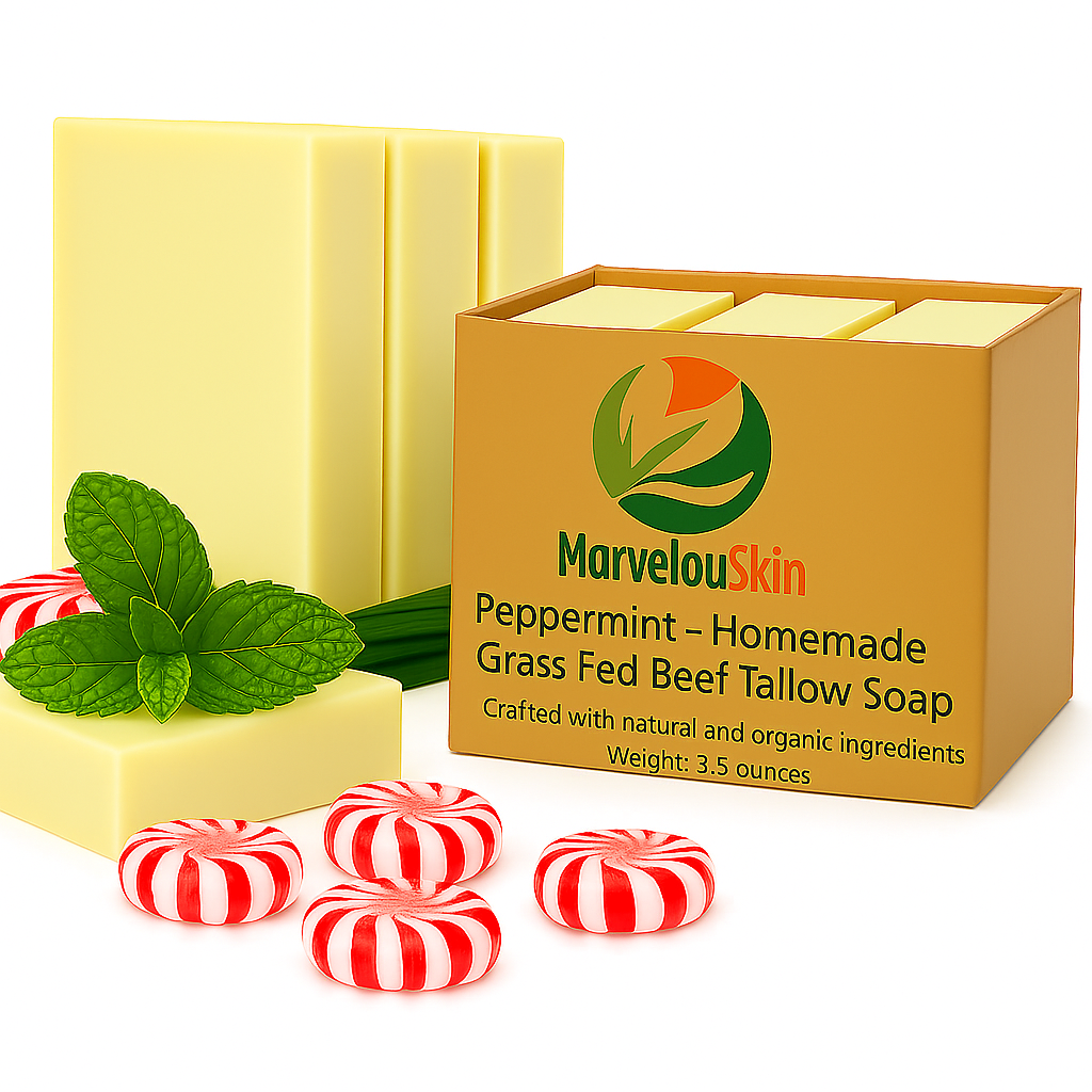 Grass-Fed Beef Tallow Soap – Natural Skincare Bar (3-Pack)