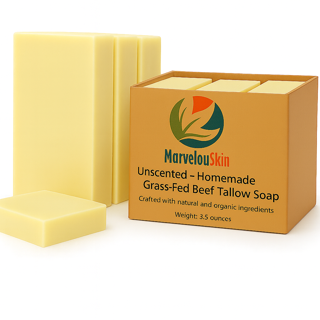 Grass-Fed Beef Tallow Soap – Natural Skincare Bar (3-Pack)