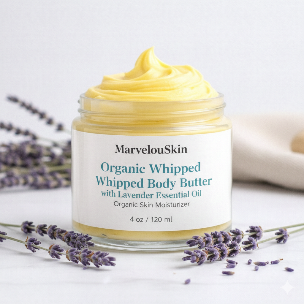 Organic Whipped Body Butter – Deeply Nourishing Moisturizer (4 oz) Secondary image